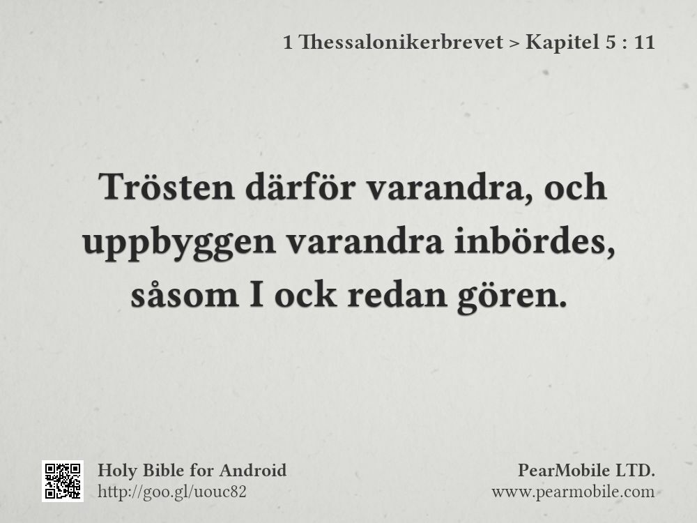 1 Thessalonikerbrevet, Kapitel 5:11